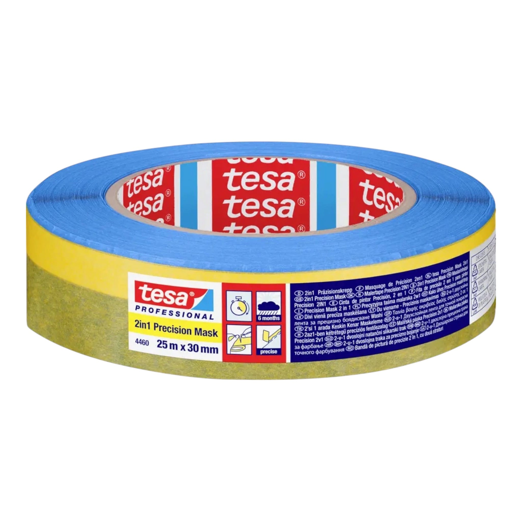 tesa® Professional 4460 Adhésif de masquage de précision 2 en 1 - 25m x 30mm