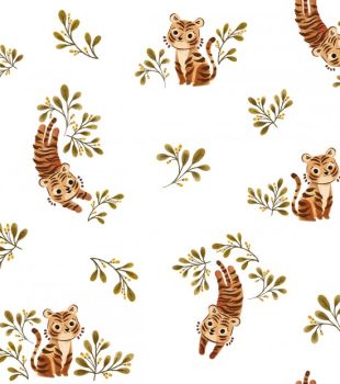 FELIDAE - Papier peint enfant / Motif petit tigre