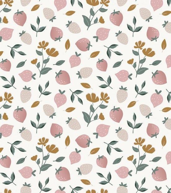 LOUISE - Papier peint enfant / Motif fraises